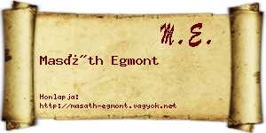 Masáth Egmont névjegykártya